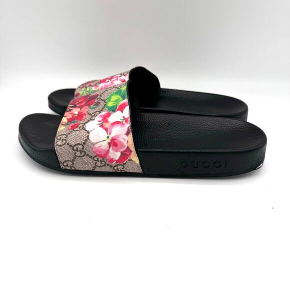 GUCCI  GG Bloom Supreme Floral Slide Slips 8.5 - Picture 1 of 9